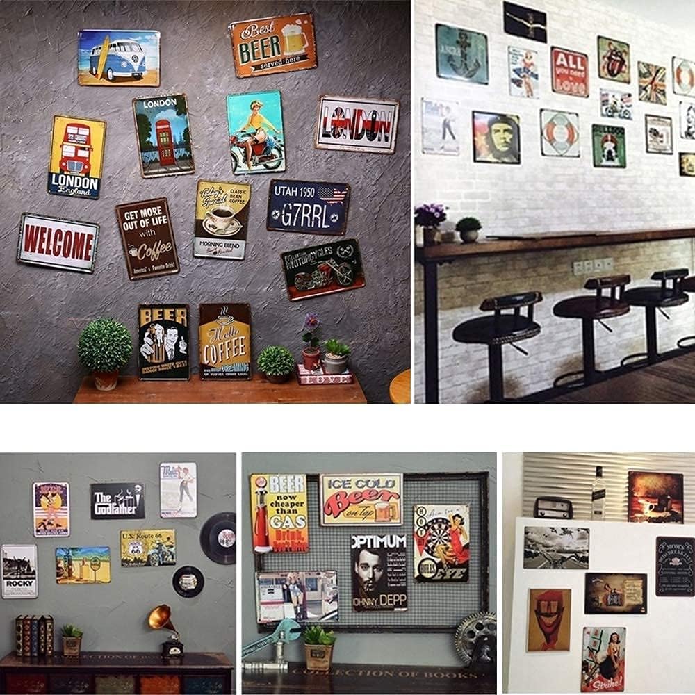 Vintage Metal Signs East Pittsburgh Interstate 376 Road Signage Tin Sign Poster Wall Art Decor Plaque for Home Office Bar Pub Club Cafe Shop Living Room Garage Restaurant Gift 12x8 inch