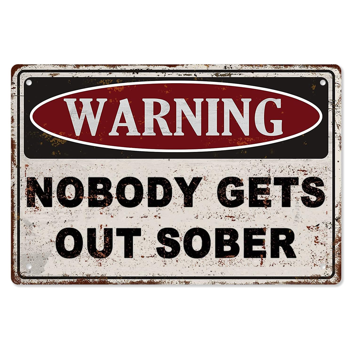 Vintage Metal Sign for Man Cave 12x8 Inch Aluminum - Retro Tin Signs for Man Cave Decor, Funny Wall Art for Garage Gifts for Him