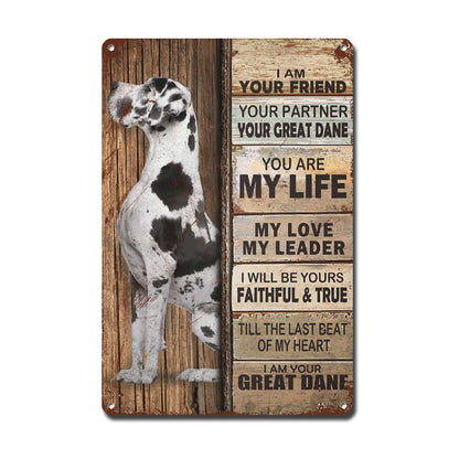 Lygond Metal Sign Tin Sign Vintage Wall Art I Am Your Friend Gift for Boxer Lovers Dog Lovers Vintage Wall Art Prints Restroom Tin Sign for Pub 8×12 Inches