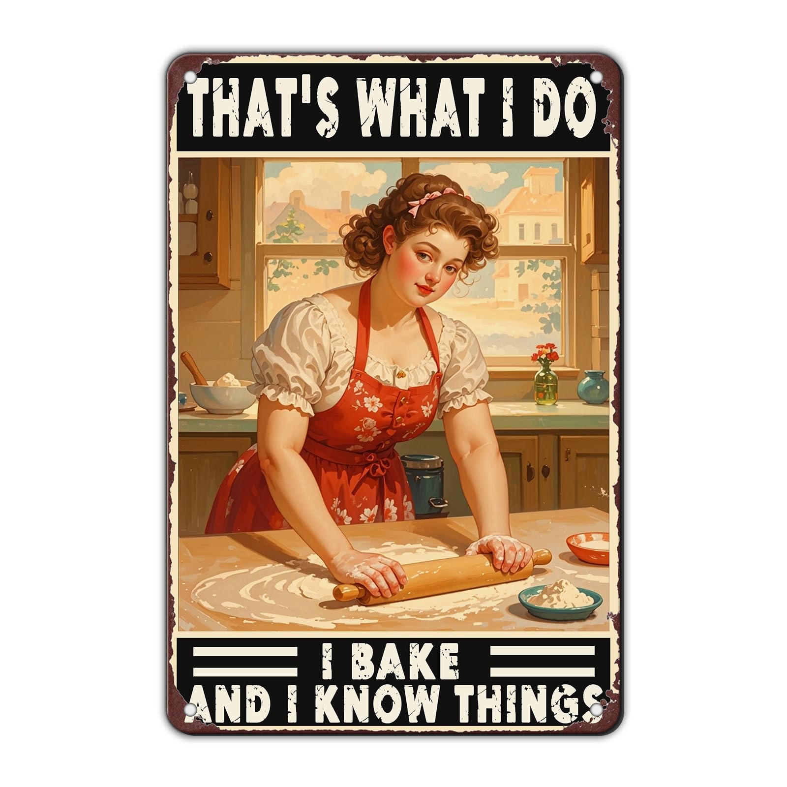 Dad's BBQ Metal Tin Sign BBQ Retro Metal Tin Sign Home Kitchen Wall Decor 12x8 Inch Funny Plaque