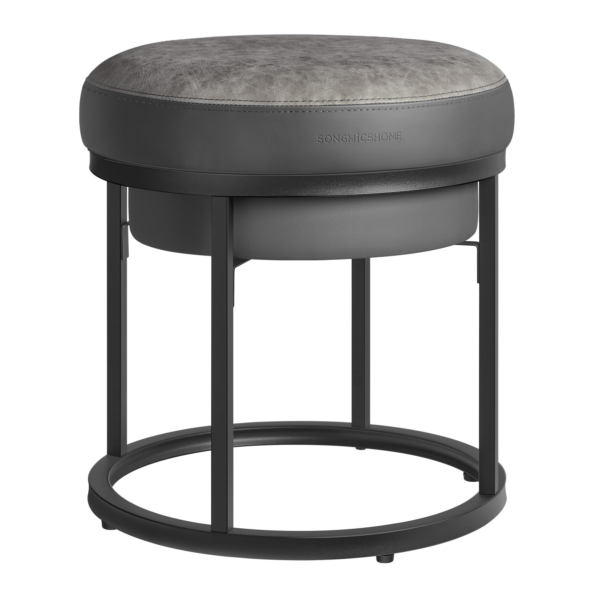 SONGMICS Home LUIZ Collection - Ottoman Footstool, Rectangle Ottoman, Vanity Chair Stool, Footrest, Reversible Top, Side Table, Max. Load 660 lb, Bedroom Living Room Entryway, Dove Gray ULOM079G01