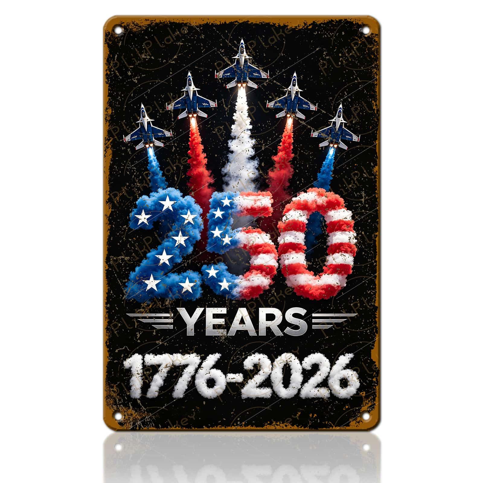 Patriotic 4th of July Tin Sign Happy Independence Day Popsicle Wall Art Vintage Retro Home Decor for Bar Living Room Bedroom Cafe Decoration 12x8 Inch