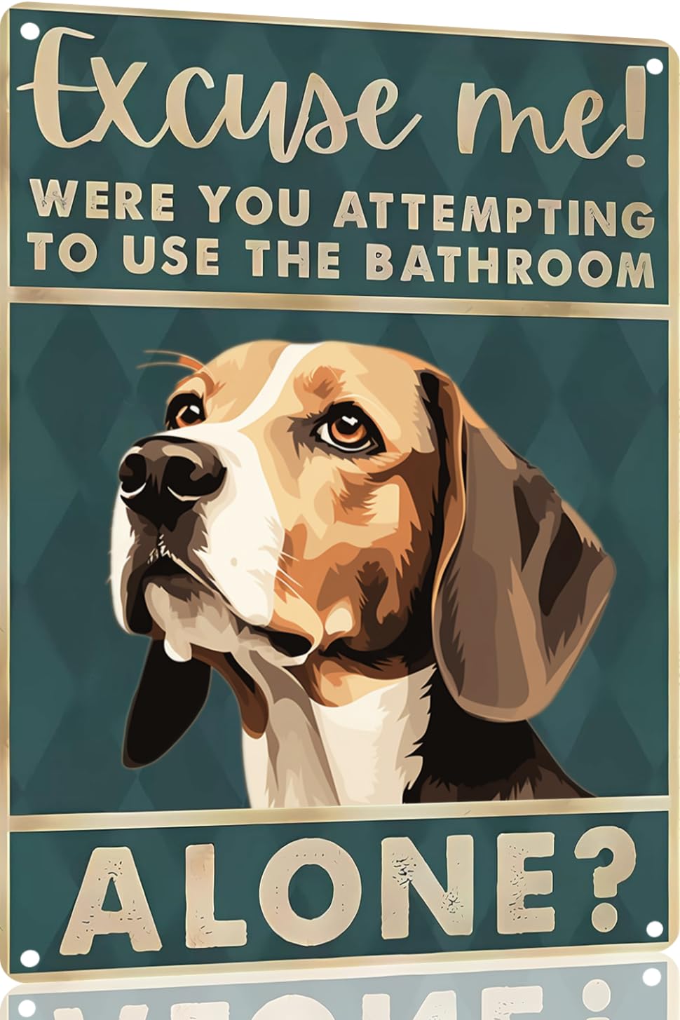 Boston Terrier Dog 12x8 inch excuse me were you attempting to use the bathroom alone - Dog Metal Poster Dog Lover Gift Art Funny Dogs Wall Art Decoration Retro Metal Tin Sign(1492)