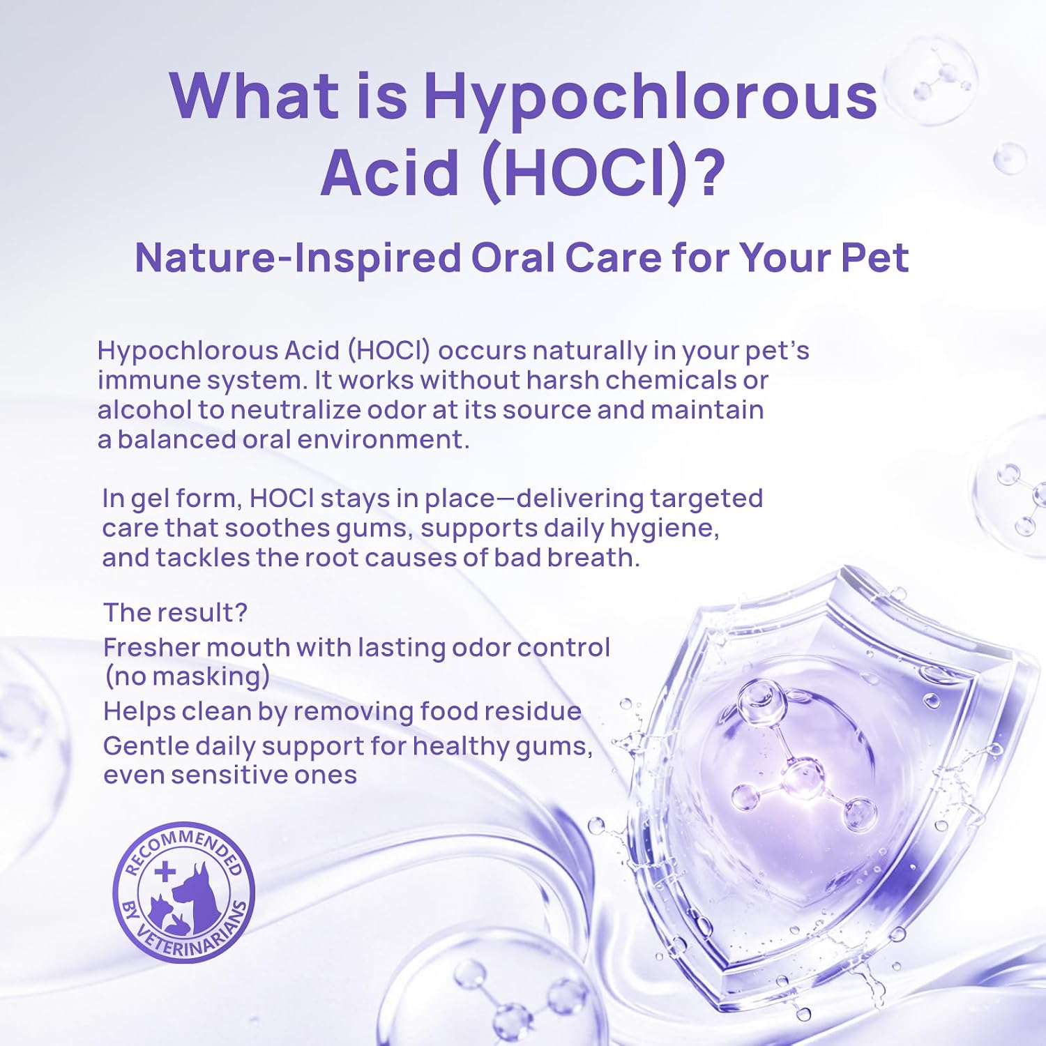 HICC PET Dog Dental Gel, Vet-Trusted Teeth Cleaning Gel for Dogs & Cats, Pet Breath Freshener, Maintains Gum Health, Natural Enzymatic Oral Repair Gel Kit, No Brushing Required, Non-Toxic. 2 fl oz