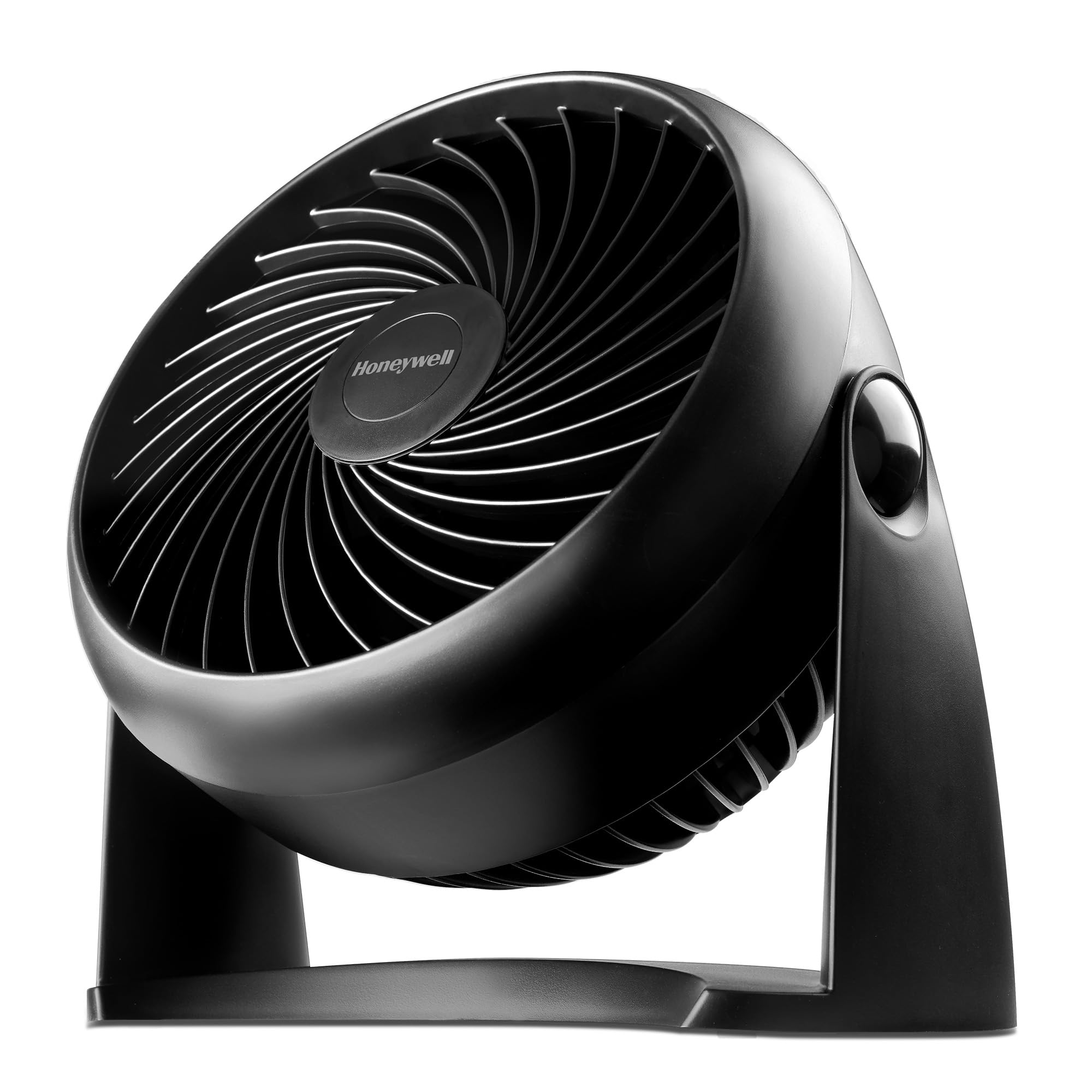 Honeywell TurboForce Air Circulator, Small Tabletop Fan, Quiet Personal Fan for Home or Office, 3 Speeds, 90 Degree Pivoting Head, White, HT-904