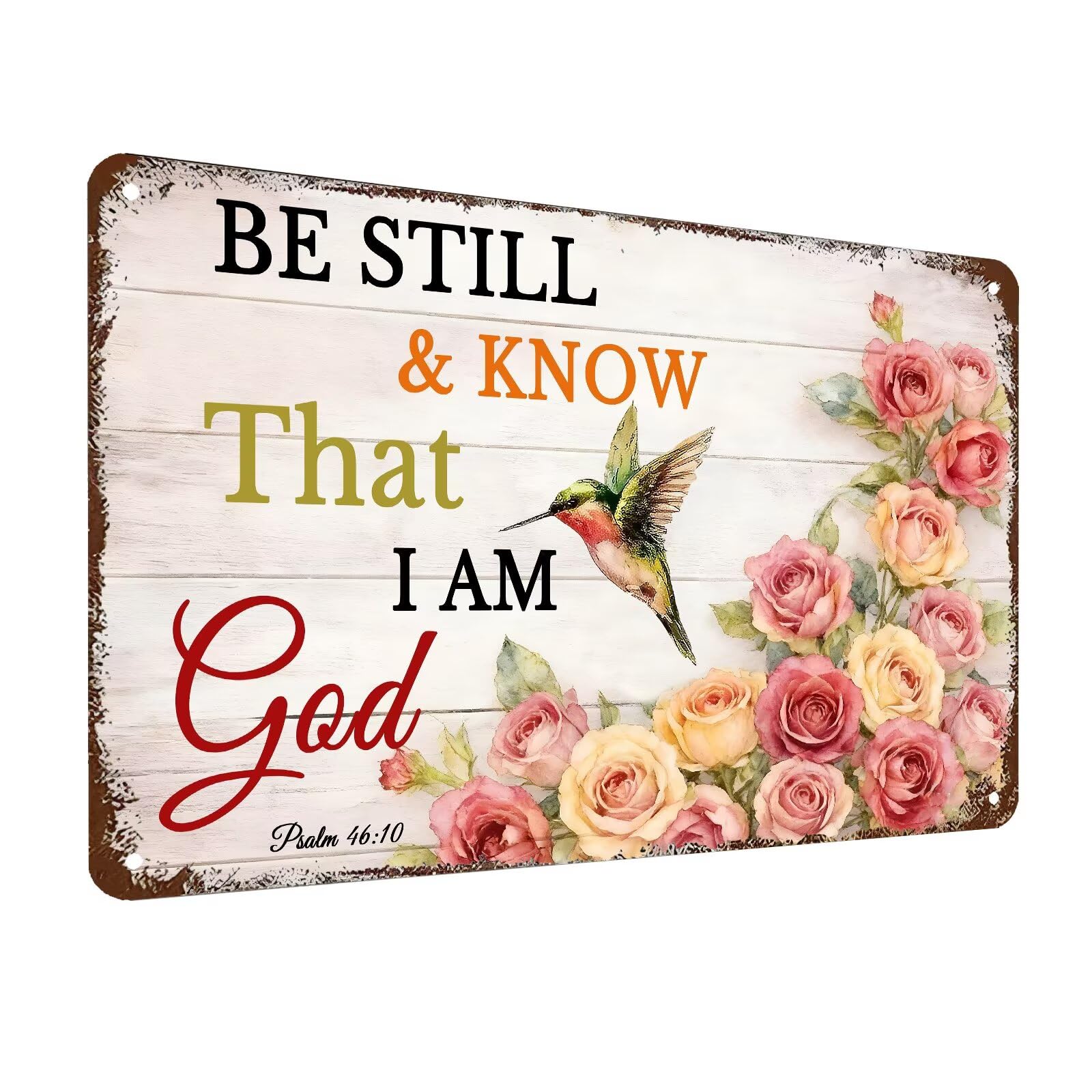 Bless the Food Before Us Wall Decor Christian Gift Bible Verse Metal Tin Signs Inspirational Sign for Farmhouse Kitchen Dining Room Wall Decor 8x12 Inch