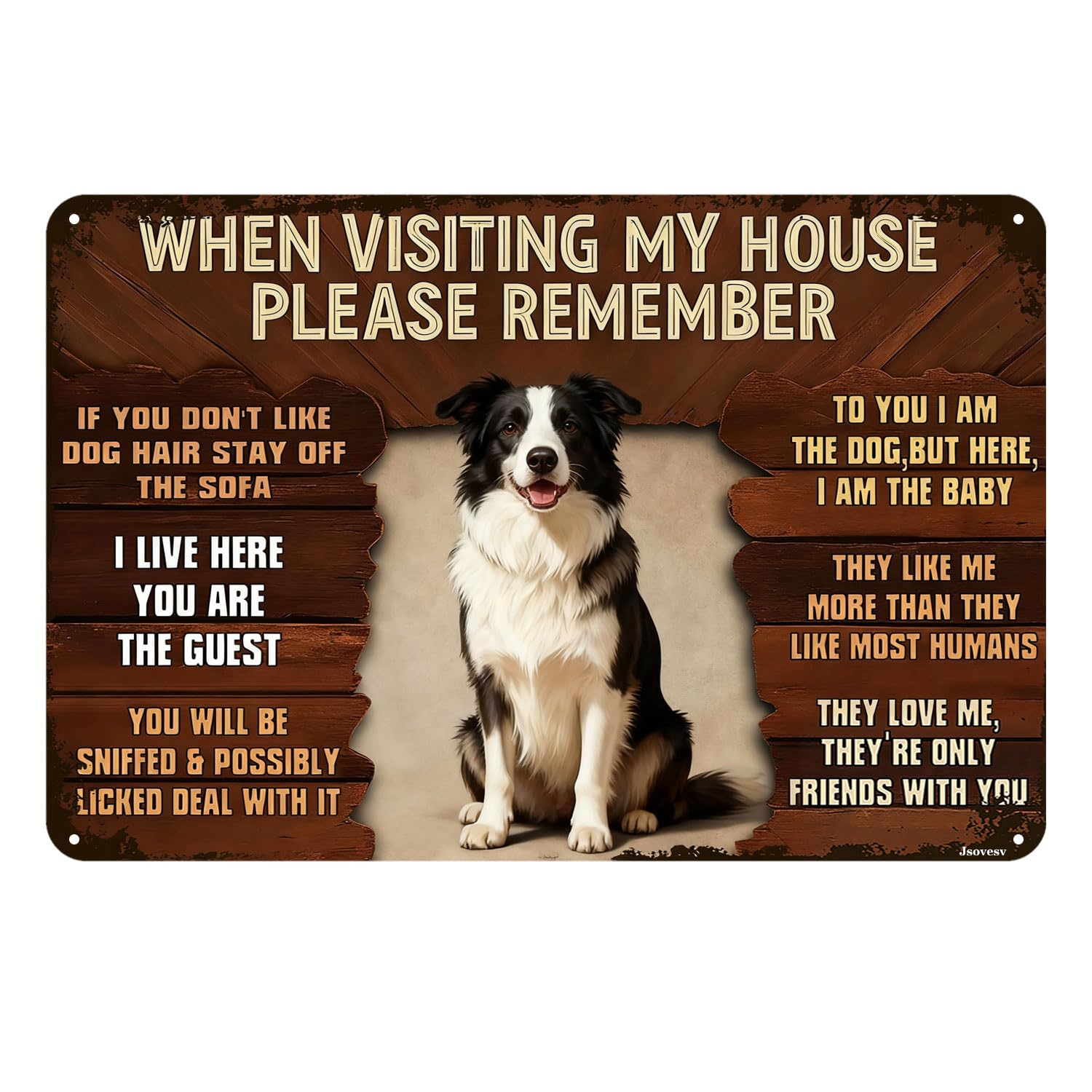 Funny Malamute Dog Vintage Tin Sign When Visiting My House Please Remember Metal Wall Art For Home Garage Bar Man Cave Patio Porch Decor 8x12 Inch