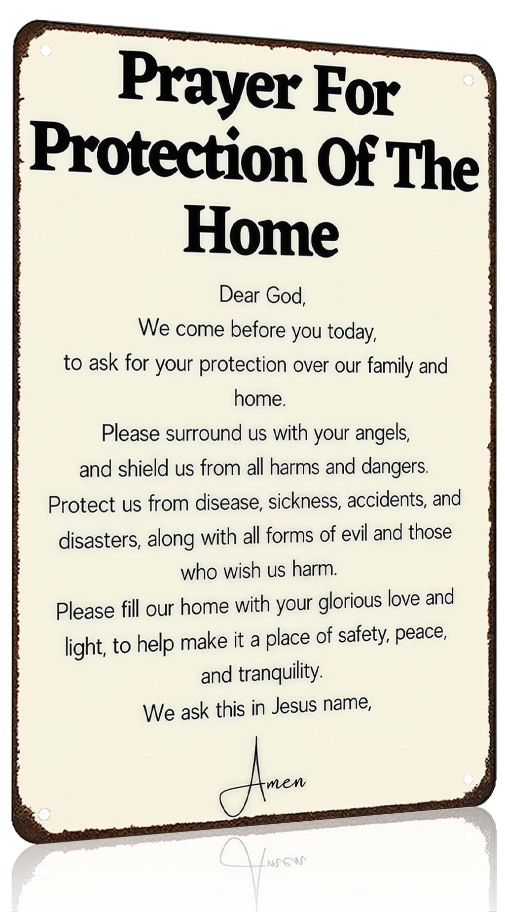 Funnysign Christian Gifts Prayer for Help In Time of Need Religious Tin sign for Home Church Prayer Room Office Chapel Decor 8x12 Inch(3986)