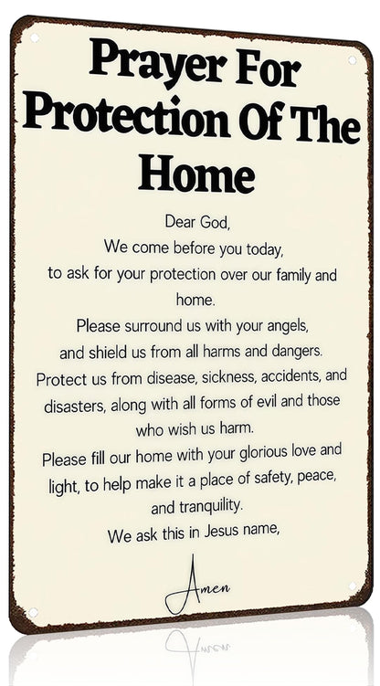 Funnysign Christian Gifts Prayer for Help In Time of Need Religious Tin sign for Home Church Prayer Room Office Chapel Decor 8x12 Inch(3986)