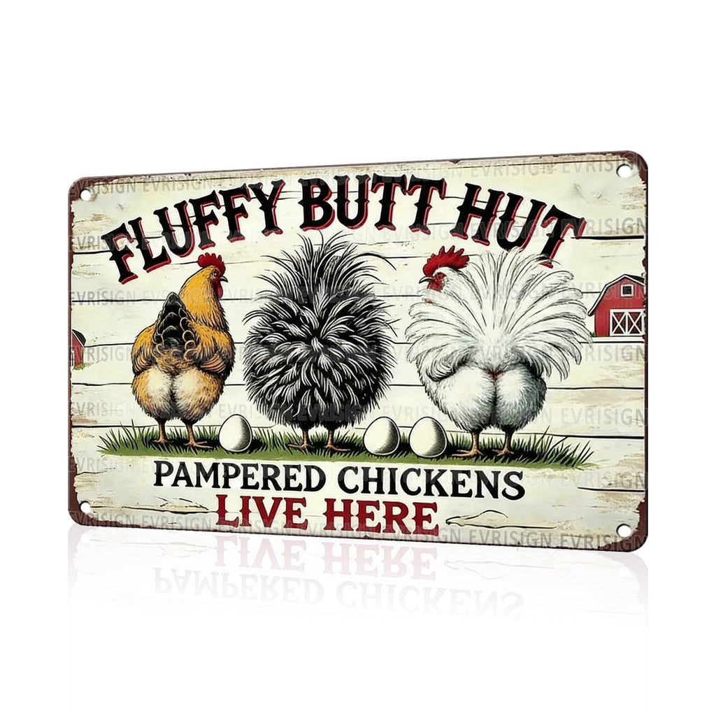 Funny Chicken Faith & Farmhouse Gifts Just A Girl Who Loves Jesus&Chickens Vintage Tin Sign for Farm Kitchen Garden or Cottage Wall 8x12Inch