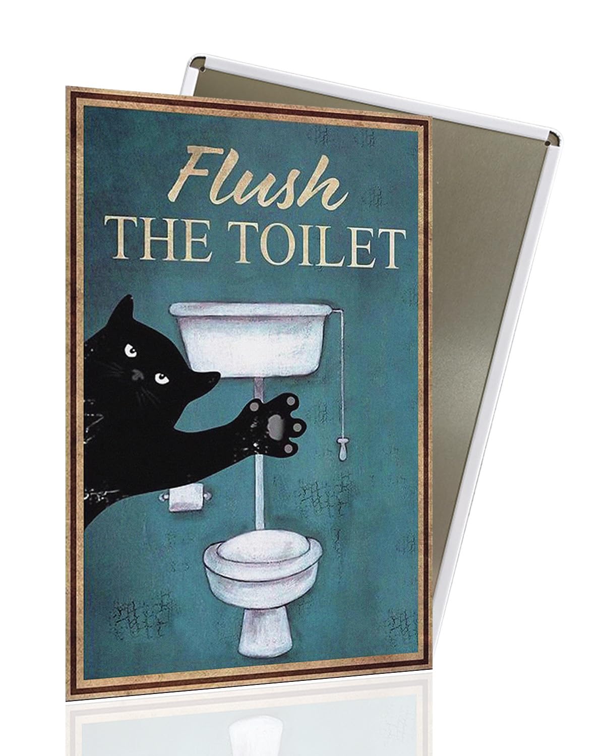 Vintage Black Cat Metal Sign, That's What I Do I Bake And I Know Things Funny Cat Sign Wall Decor for Bedroom Bathroom Retro Metal Tin Sign, Metal Cat Sign Home Decor For Cat Lovers 8x12â€³