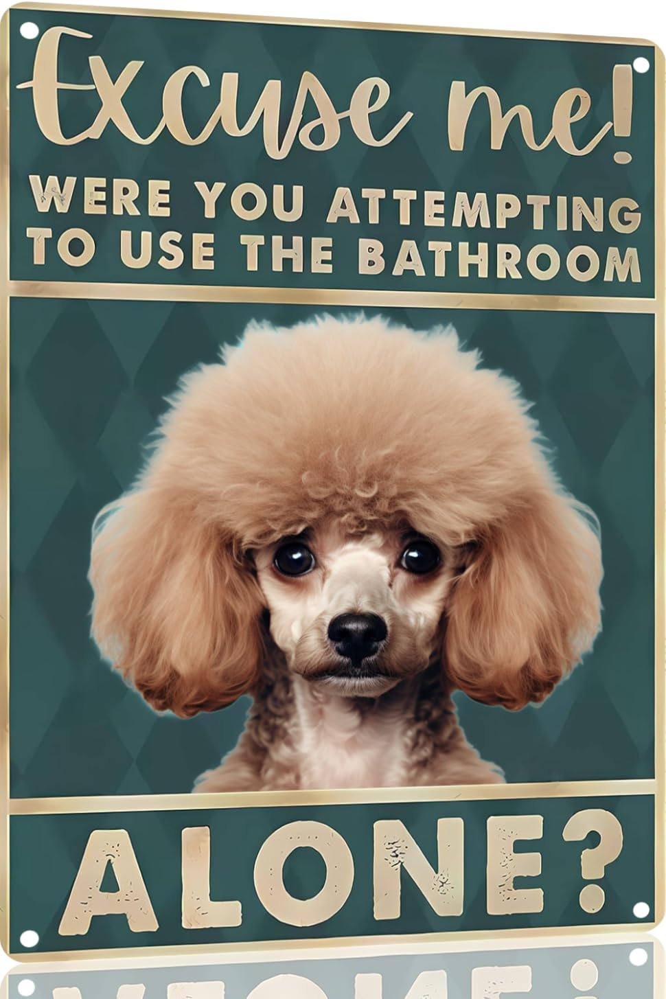 Boston Terrier Dog 12x8 inch excuse me were you attempting to use the bathroom alone - Dog Metal Poster Dog Lover Gift Art Funny Dogs Wall Art Decoration Retro Metal Tin Sign(1492)