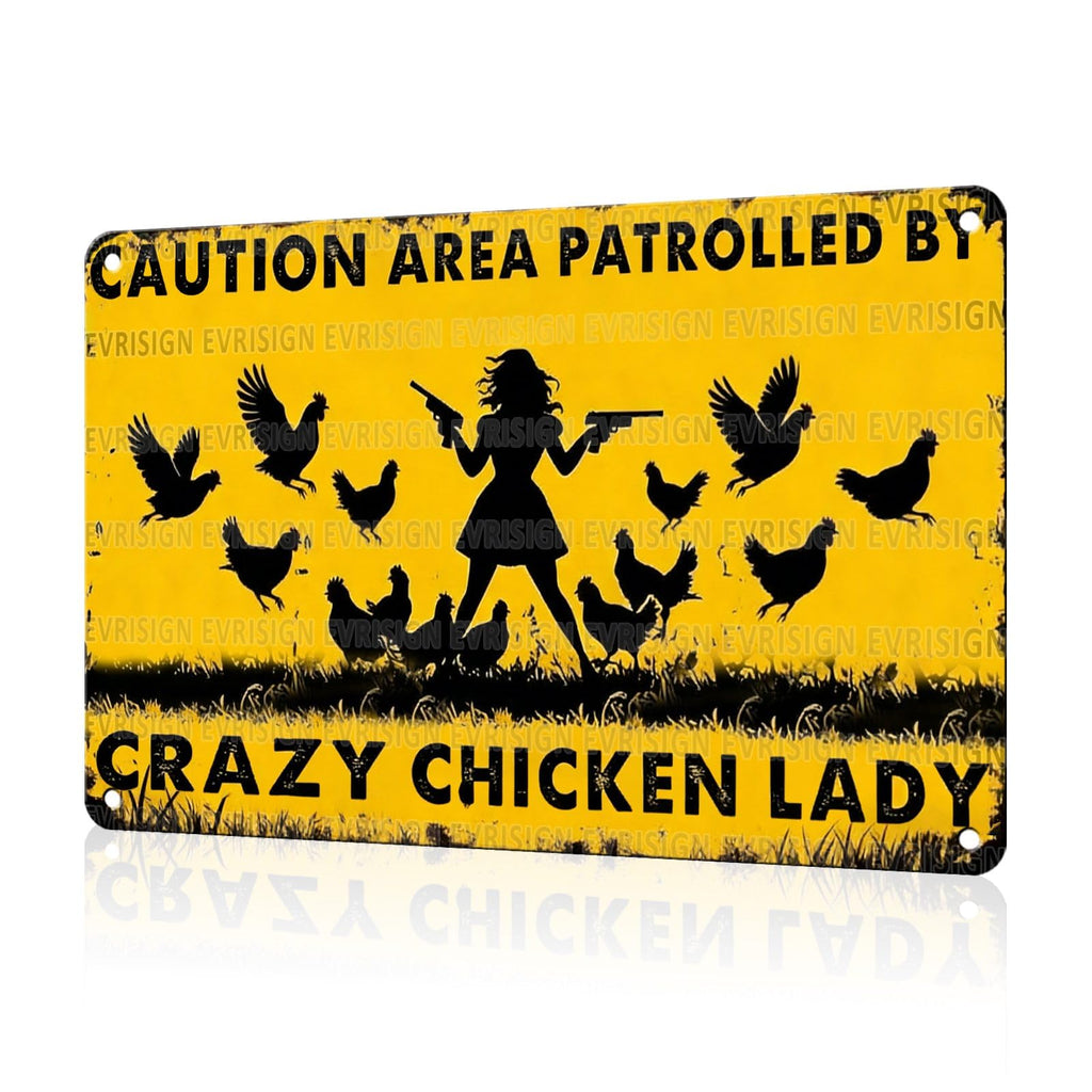 Funny Chicken Faith & Farmhouse Gifts Just A Girl Who Loves Jesus&Chickens Vintage Tin Sign for Farm Kitchen Garden or Cottage Wall 8x12Inch