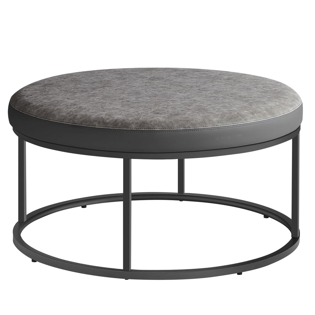SONGMICS Home LUIZ Collection - Ottoman Footstool, Rectangle Ottoman, Vanity Chair Stool, Footrest, Reversible Top, Side Table, Max. Load 660 lb, Bedroom Living Room Entryway, Dove Gray ULOM079G01
