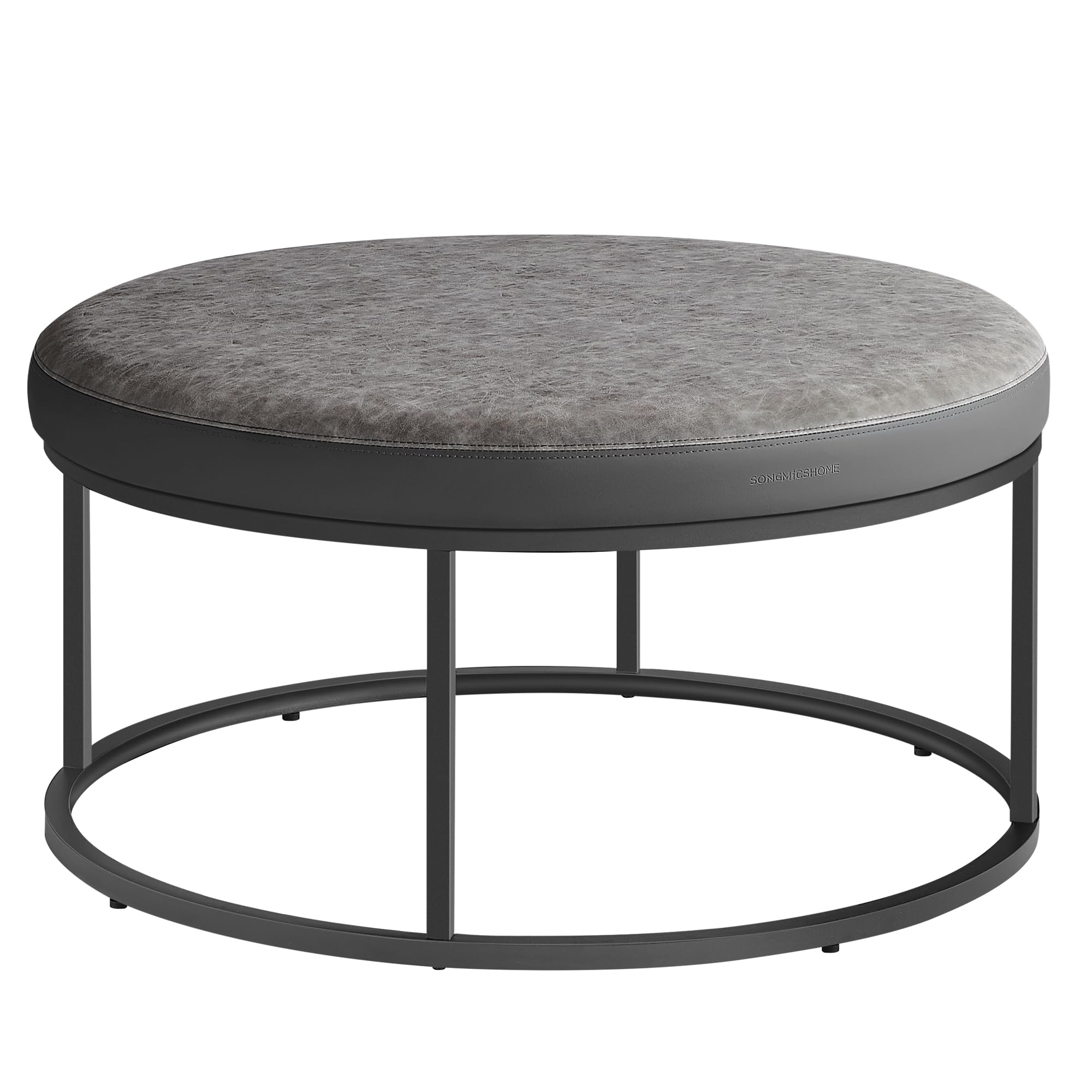 SONGMICS Home LUIZ Collection - Ottoman Footstool, Rectangle Ottoman, Vanity Chair Stool, Footrest, Reversible Top, Side Table, Max. Load 660 lb, Bedroom Living Room Entryway, Dove Gray ULOM079G01
