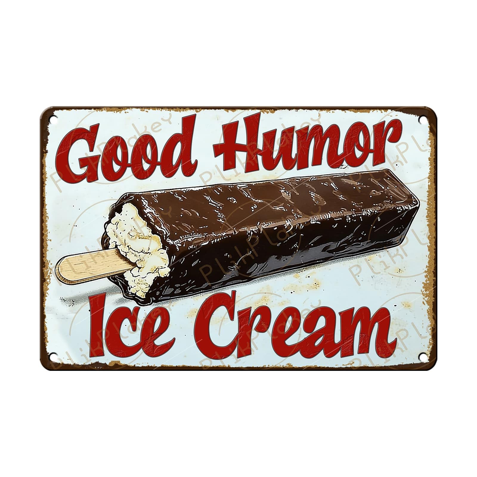 Vintage Metal Tin Sign Ice Cream Retro Sweet Food Diner Wall Decor Kitchen Cafe Bar Club Home Kids Room Living Room Dessert Store Hotel Poster 12x8 Inch