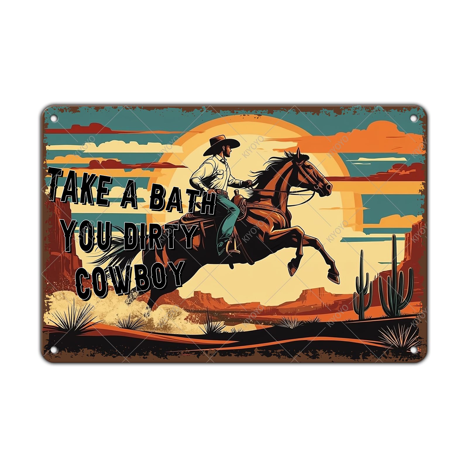 Vintage Metal Tin Sign You Don't Stop Riding When You Get Old Retro Wall Art Decor Woman Riding Horse Under Moon 12x8 Inch