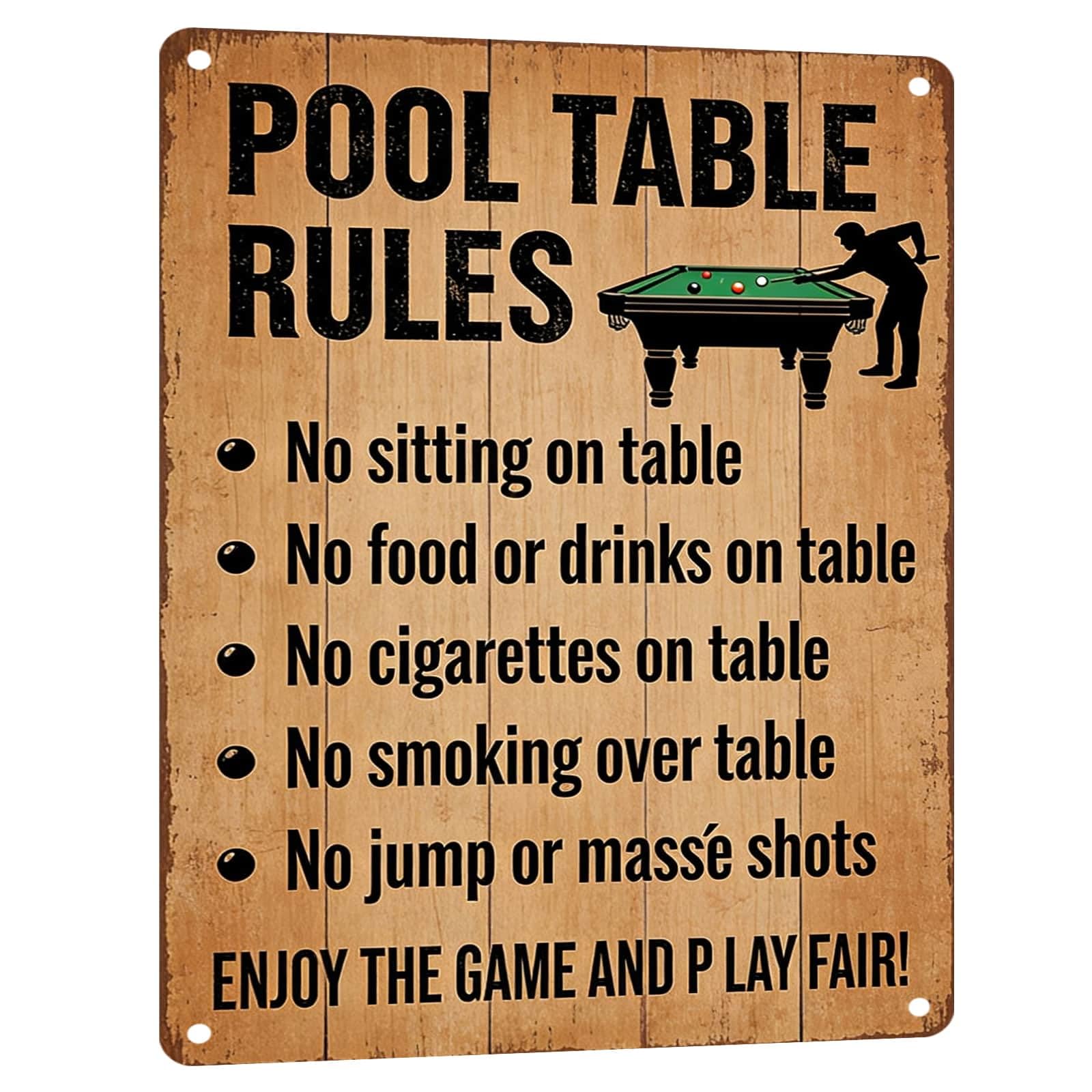 Billiards Metal Sign Less Talk More Chalk Billiards Vintage Art Wall Decor Funny Pool Decor for Man Cave Game Room Bar Garage Billiard Room 8x12 Inch