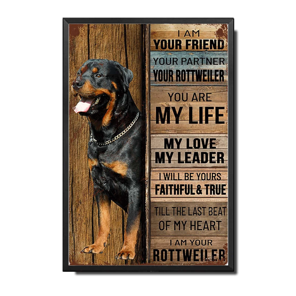 Lygond Metal Sign Tin Sign Vintage Wall Art I Am Your Friend Gift for Boxer Lovers Dog Lovers Vintage Wall Art Prints Restroom Tin Sign for Pub 8×12 Inches