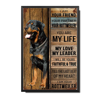 Lygond Metal Sign Tin Sign Vintage Wall Art I Am Your Friend Gift for Boxer Lovers Dog Lovers Vintage Wall Art Prints Restroom Tin Sign for Pub 8×12 Inches