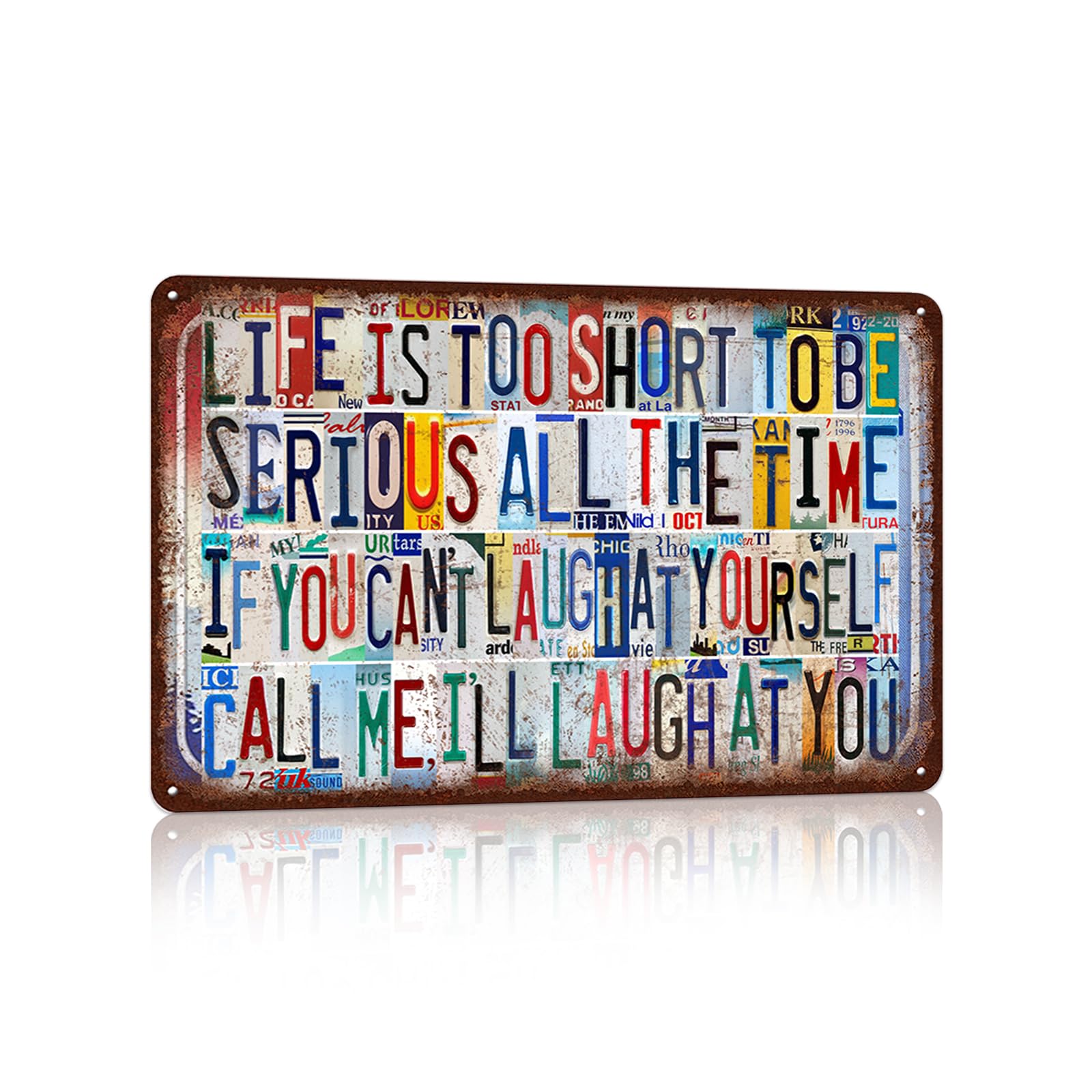 Vintage Metal Tin Signs Wall Decor for Man Cave Garage Bar Home 12 x 8 Inches - I Am Currently Unsupervised.I Know,It Freaks Me Out Too But The Possibilities Are Endless