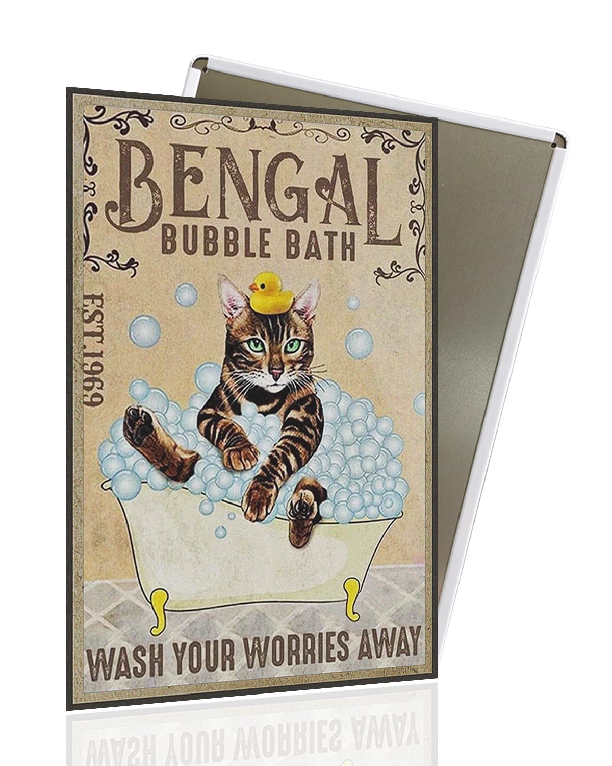 Vintage Black Cat Metal Sign, That's What I Do I Bake And I Know Things Funny Cat Sign Wall Decor for Bedroom Bathroom Retro Metal Tin Sign, Metal Cat Sign Home Decor For Cat Lovers 8x12â€³