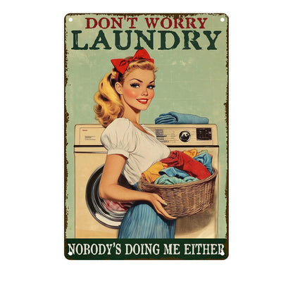Laundry Metal Tin Sign Laundry Room Wall Decor Fresh Linens Breezy Days Signs Retro Posters for Bathroom Home Bedroom Laundromat Garden 8x12inch