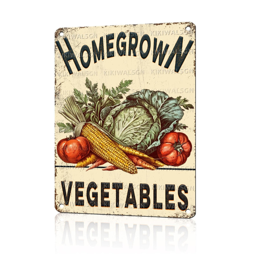 Tomato Vegetable Metal Tin Sign Vintage Garden Fresh Wall Art for Home Kitchen Bar Cafe Office 8x12Inch