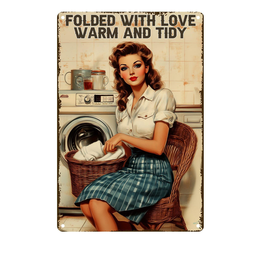 Laundry Metal Tin Sign Laundry Room Wall Decor Fresh Linens Breezy Days Signs Retro Posters for Bathroom Home Bedroom Laundromat Garden 8x12inch