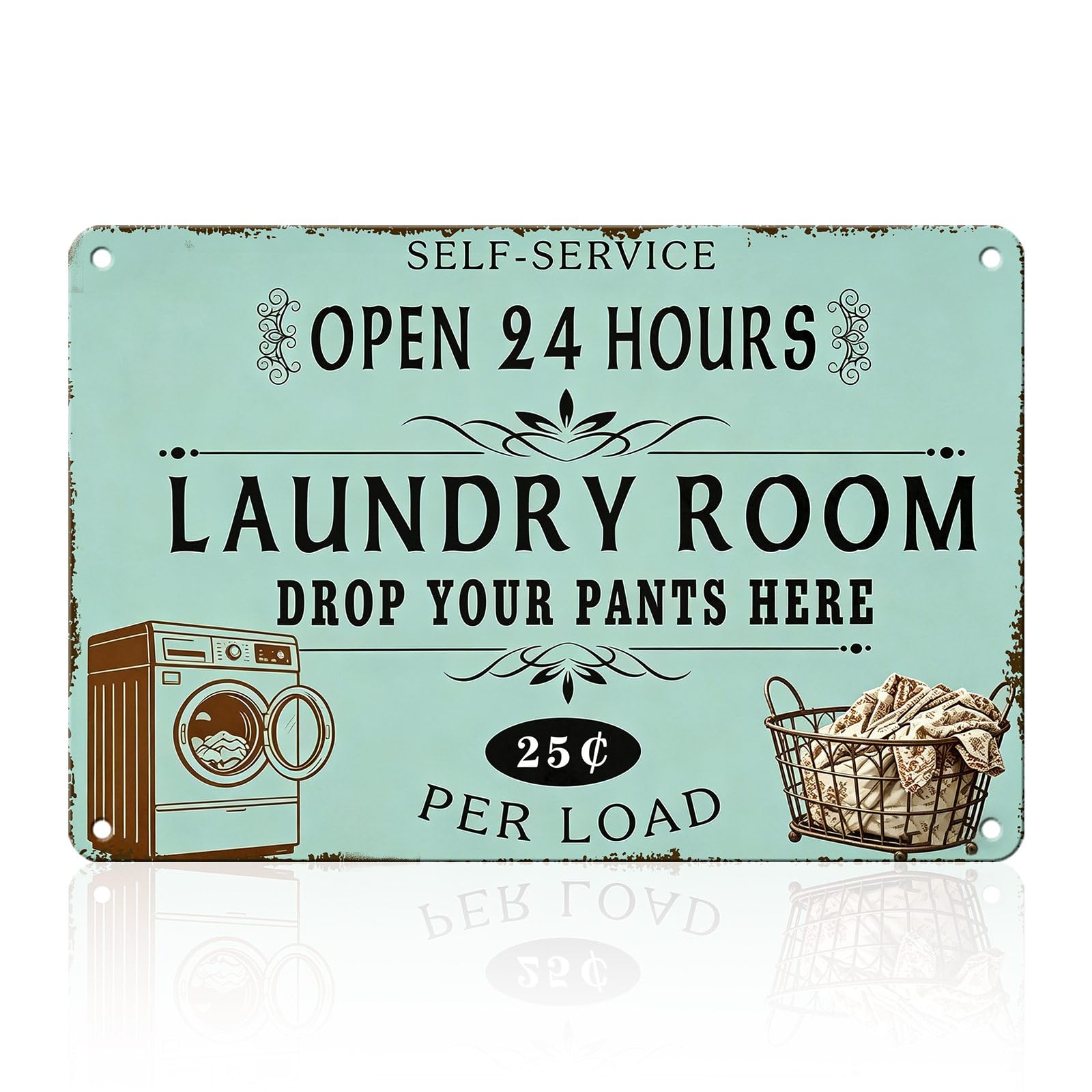 Laundry Metal Tin Sign Laundry Room Wall Decor Fresh Linens Breezy Days Signs Retro Posters for Bathroom Home Bedroom Laundromat Garden 8x12inch