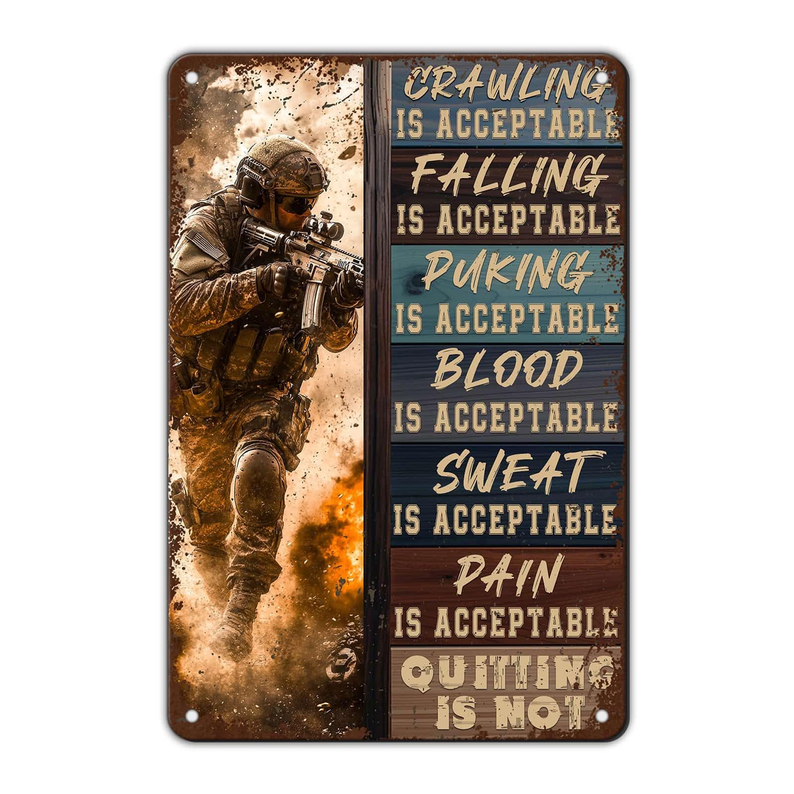 Patriotic Metal Tin Sign Funny American Patriotic Man Tin Sign American Flag Sign 4th of July Vintage Metal Poster Wall Decor for Man Cave Bar Party Garage Outdoor 8x12 Inch