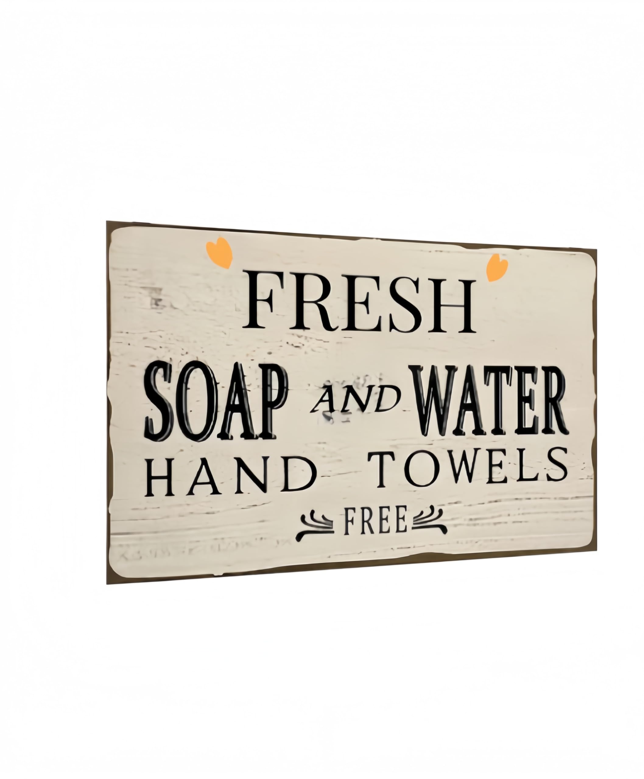 Vintage Bathroom Sign - Vintage Metal Wall Art for Bathroom or Laundry Room, Rustic Tin Decor for Farmhouse, Cafe, Bar, 12x8 Inch