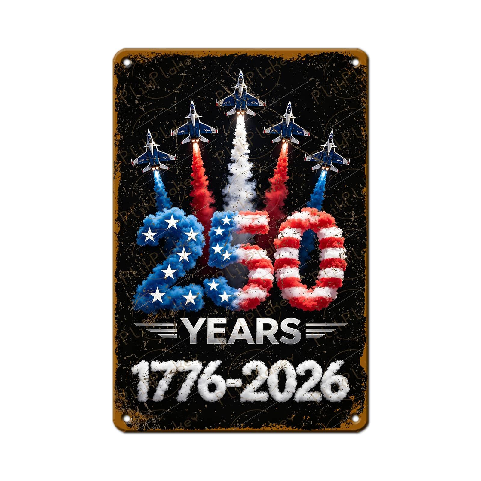 Patriotic 4th of July Tin Sign Happy Independence Day Popsicle Wall Art Vintage Retro Home Decor for Bar Living Room Bedroom Cafe Decoration 12x8 Inch