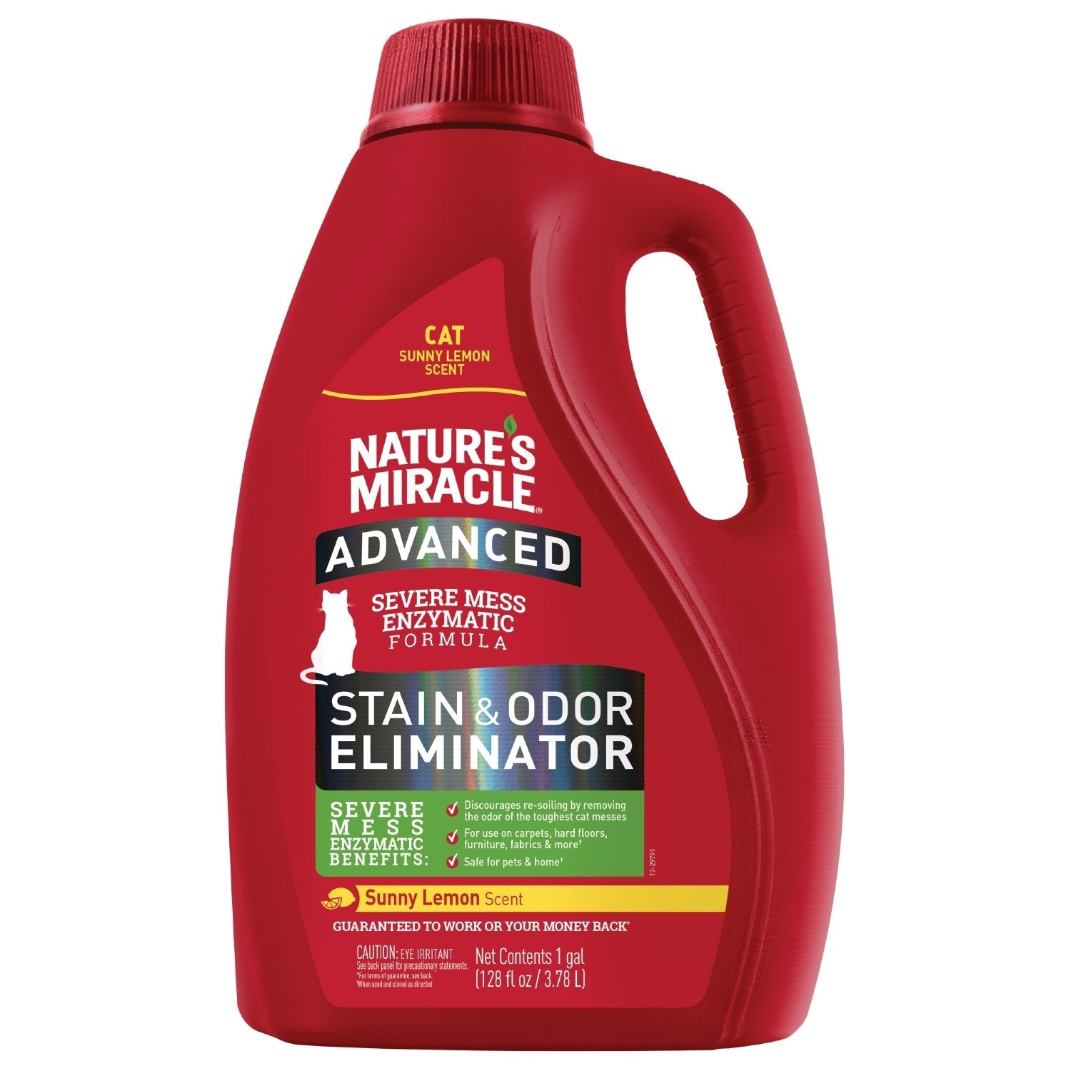 Nature's Miracle Advanced Cat Stain and Odor Eliminator Spray, Severe Mess Enzymatic Formula For Tough Pet Messes, 32 oz