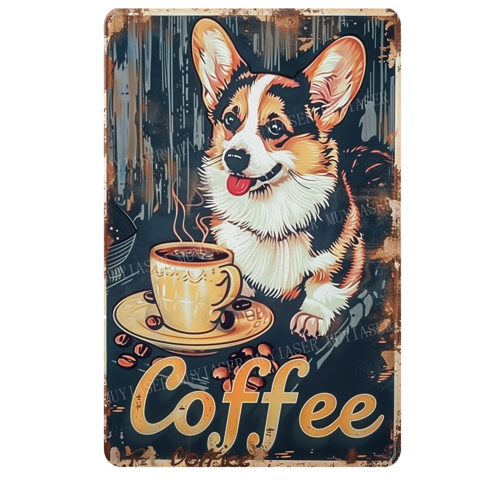 Retro Beach Aluminum Vintage Tin Sign for Kitchen Office Home Bar Cafe Decor 8x12 Inch