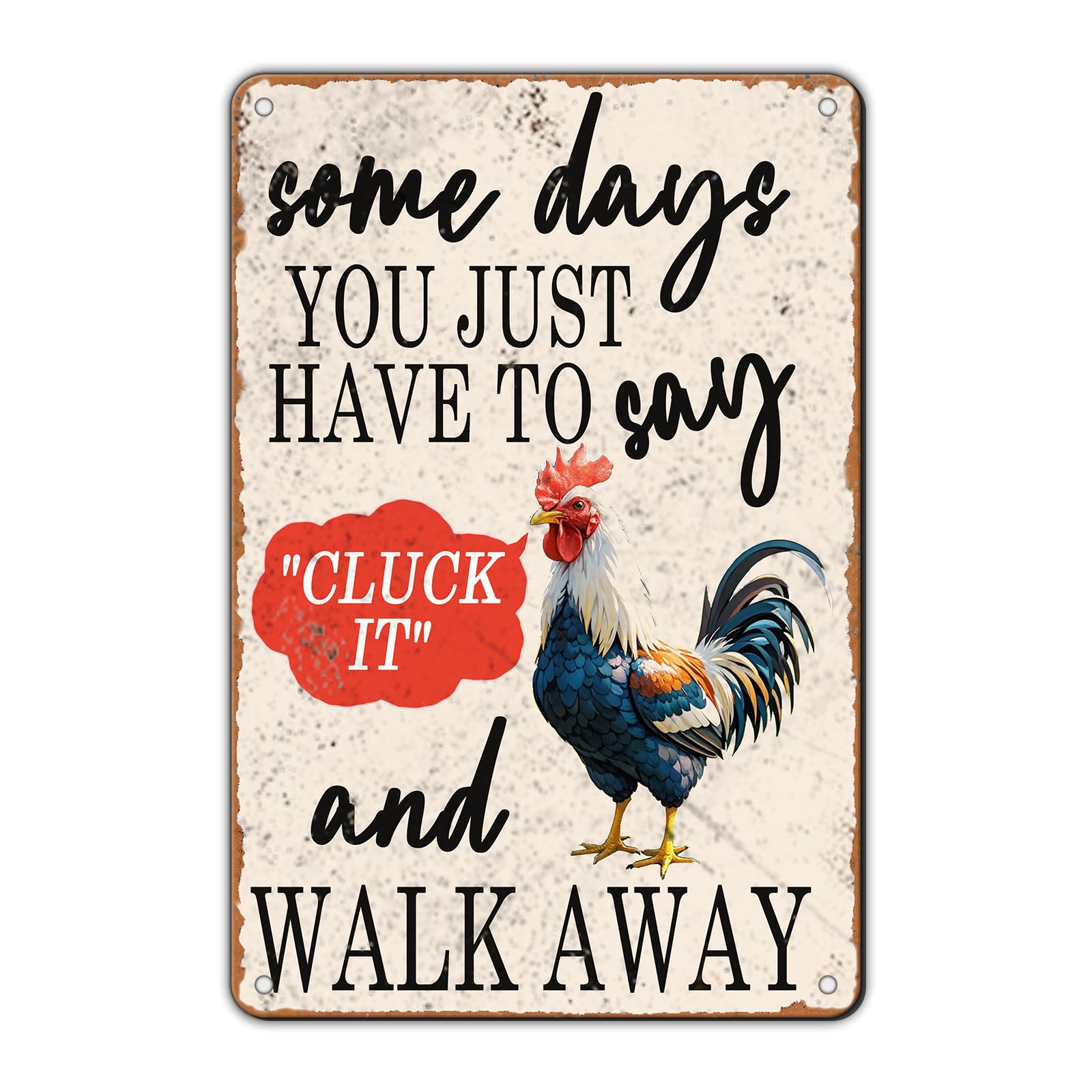 Chicken Metal Signs Rooster Kitchen Wall Decor Today I Will Pry More Worry Less Tin Sign 12x8 Inch Funny Chicken Coop Accessories Rooster Home Farm Yard Garden Decor