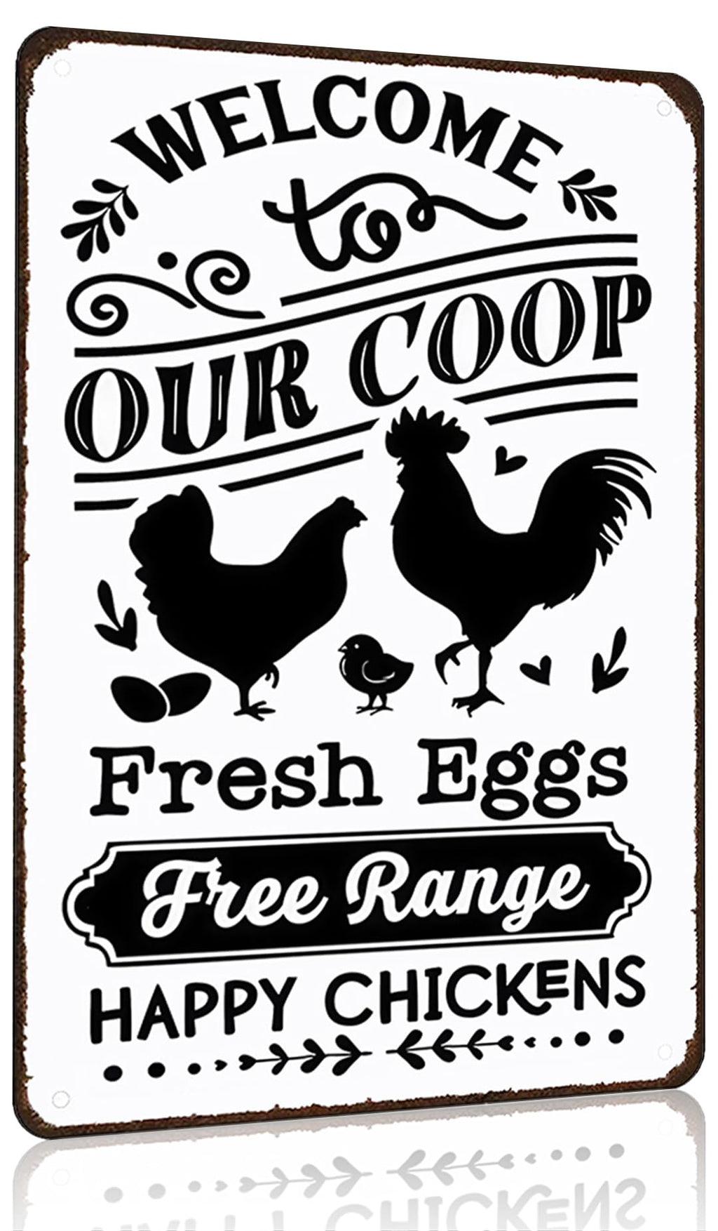 Smilelife Funny Chicken Gifts I'm Going To Let God Fix It Tin Sign for Home Farm Chicken Coop Farmhouse Kitchen Garden Decor 8 X 12 Inch (3520)