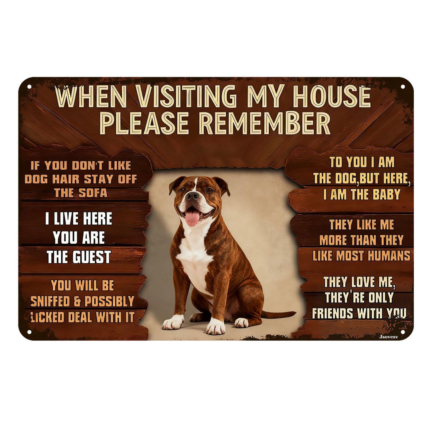 Funny Malamute Dog Vintage Tin Sign When Visiting My House Please Remember Metal Wall Art For Home Garage Bar Man Cave Patio Porch Decor 8x12 Inch