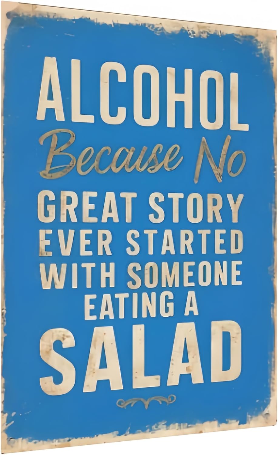 Vintage Bar Tin Sign – Funny Drinking Quote Metal Wall Decor for Home Bar, Kitchen, or Man Cave – 8x12 Inch Retro Alcohol Plaque