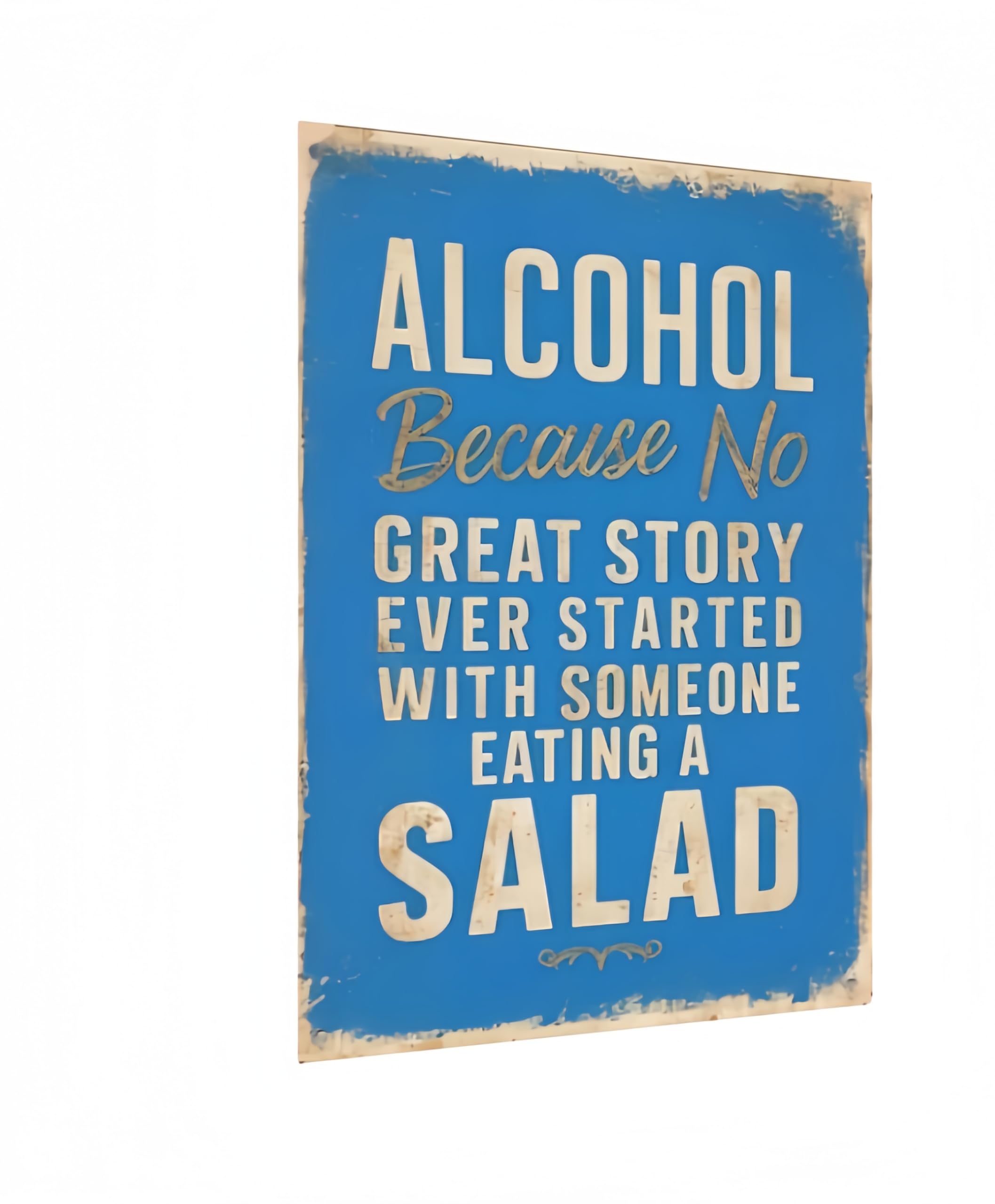 Vintage Bar Tin Sign – Funny Drinking Quote Metal Wall Decor for Home Bar, Kitchen, or Man Cave – 8x12 Inch Retro Alcohol Plaque