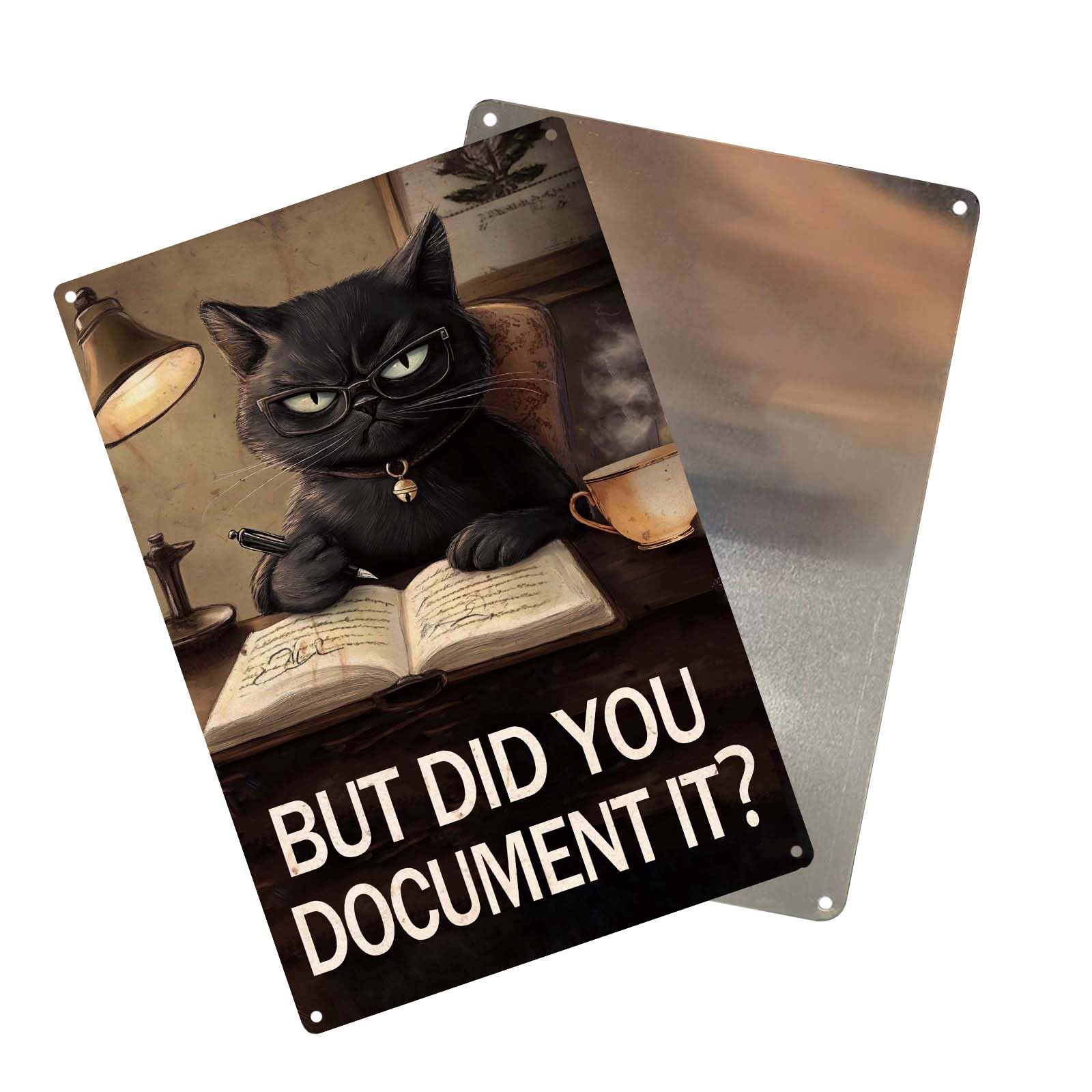 Retro Black Cat Office Funny Poster Metal Sign Vintage I'M Not Arguing Wall Decor Funny Signs Decorations Art Poster 8x12Inch TIN sign For Home Bathroom Bar Garden Restroom Bedroom Cafe
