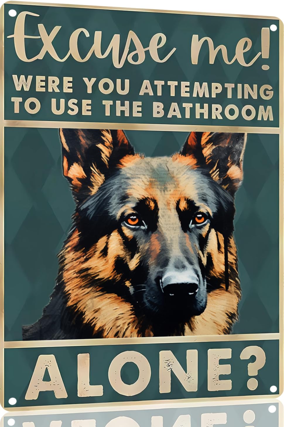 Boston Terrier Dog 12x8 inch excuse me were you attempting to use the bathroom alone - Dog Metal Poster Dog Lover Gift Art Funny Dogs Wall Art Decoration Retro Metal Tin Sign(1492)