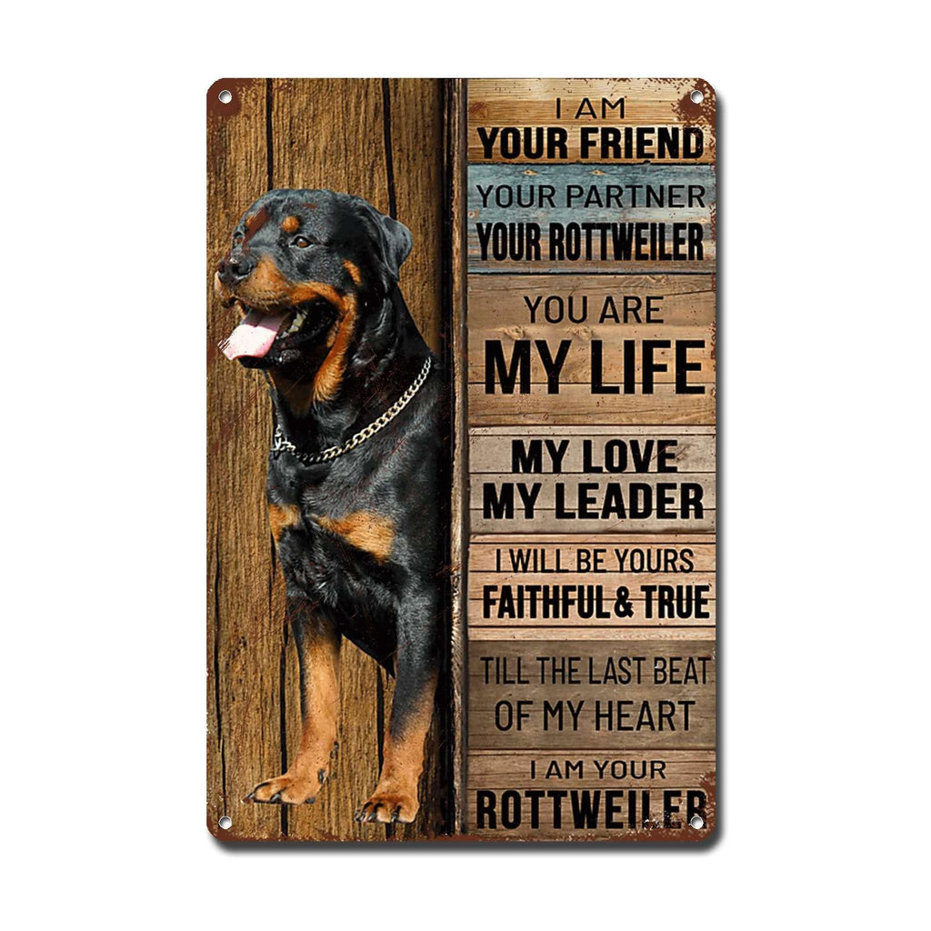 Lygond Metal Sign Tin Sign Vintage Wall Art I Am Your Friend Gift for Boxer Lovers Dog Lovers Vintage Wall Art Prints Restroom Tin Sign for Pub 8×12 Inches
