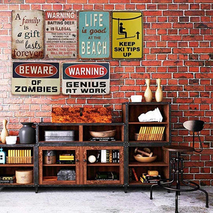 Retro Metal Tin Sign 8X12 Inches Retro Metal Sign Pulp Fiction Movie Poster Tin Sign
