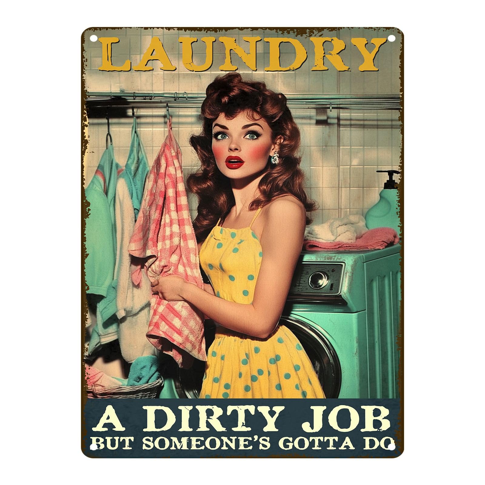 Laundry Metal Tin Sign Laundry Room Wall Decor Fresh Linens Breezy Days Signs Retro Posters for Bathroom Home Bedroom Laundromat Garden 8x12inch