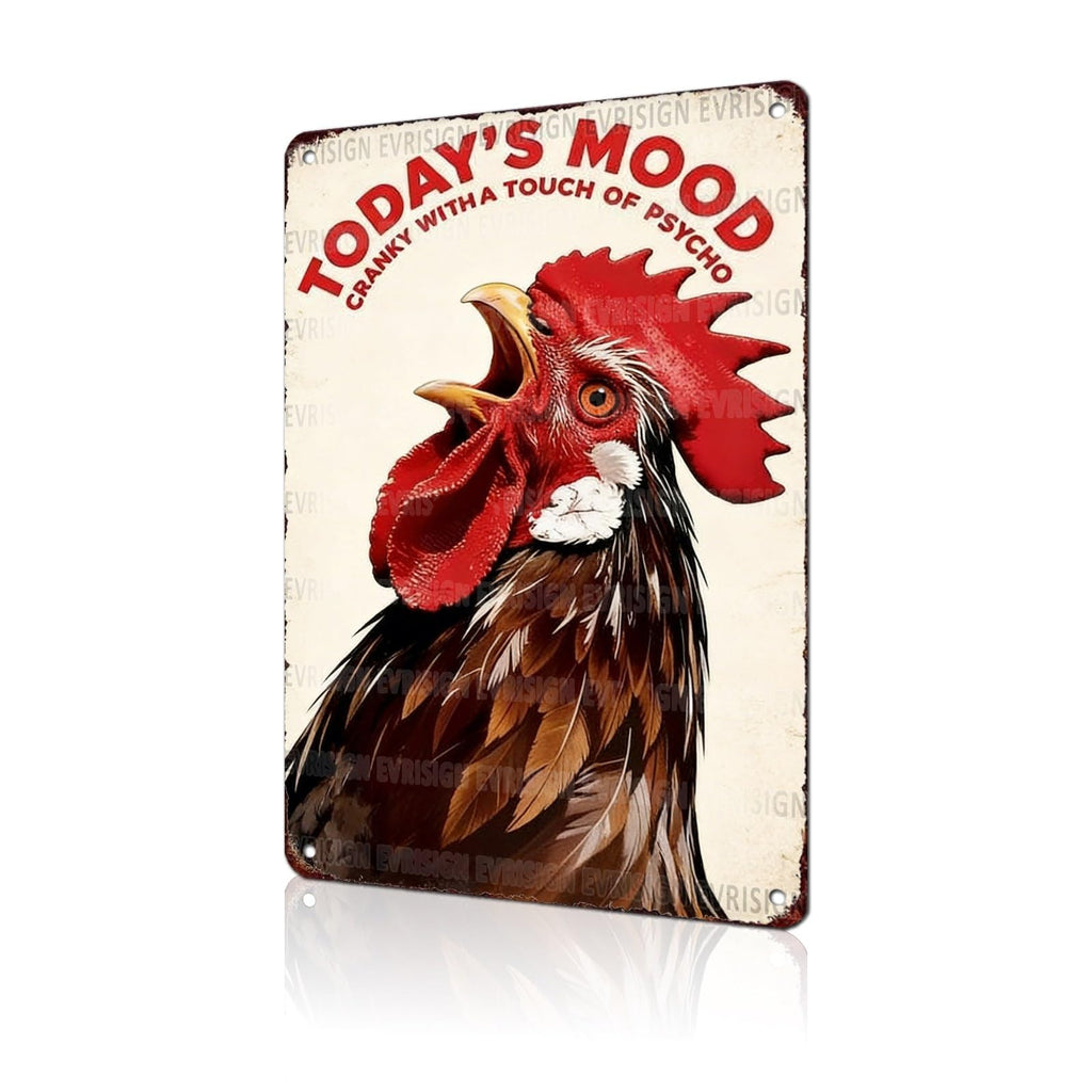 Funny Chicken Faith & Farmhouse Gifts Just A Girl Who Loves Jesus&Chickens Vintage Tin Sign for Farm Kitchen Garden or Cottage Wall 8x12Inch