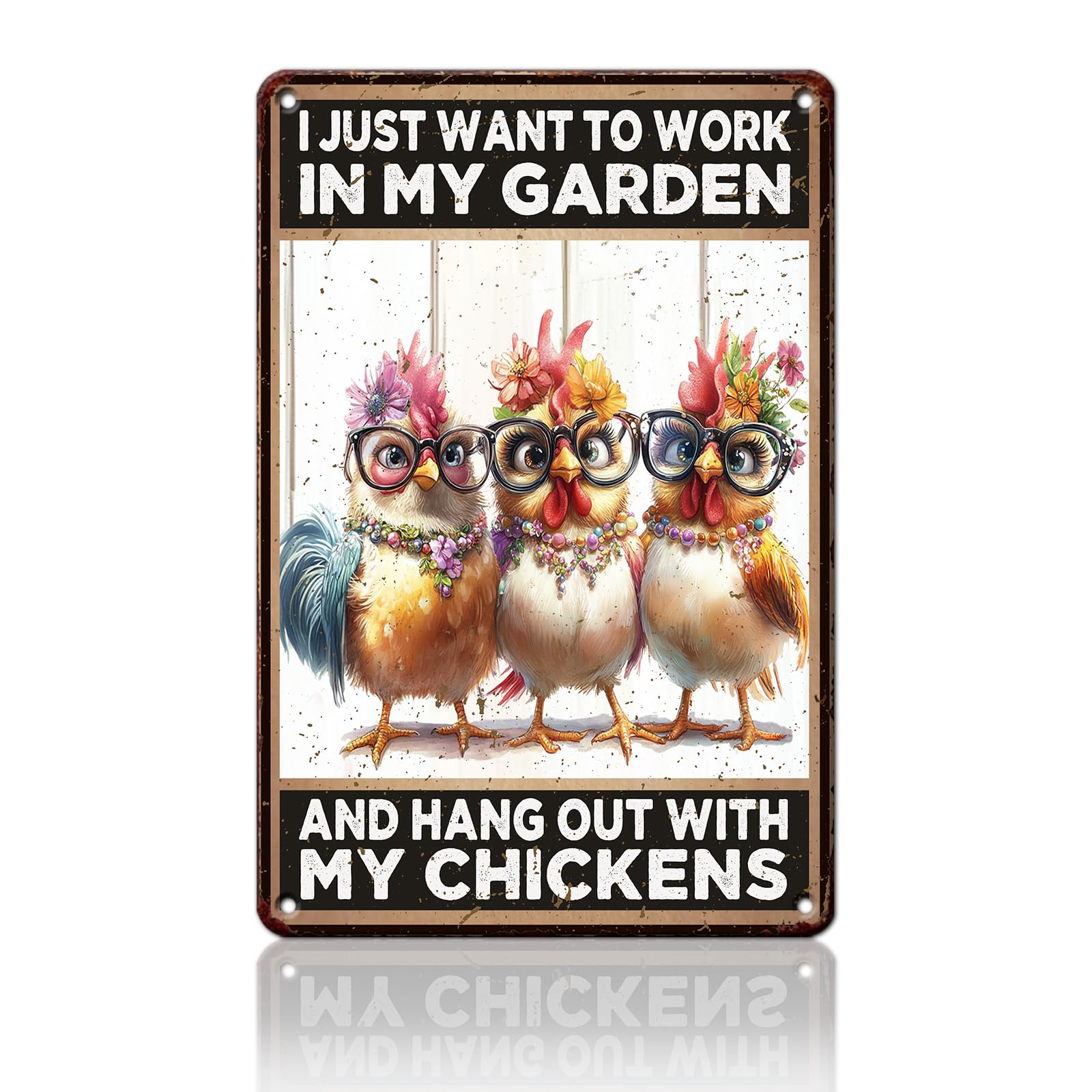 Funny Chicken Signs Welcome To My Kitchen Humorous Cartoon Rooster Cooking Aluminium Sign Metal Chicken Signs Decor Home Ktichen Farm Are Wall 12x8 Inch Vintage Chicken Signs Metal Tin Poster