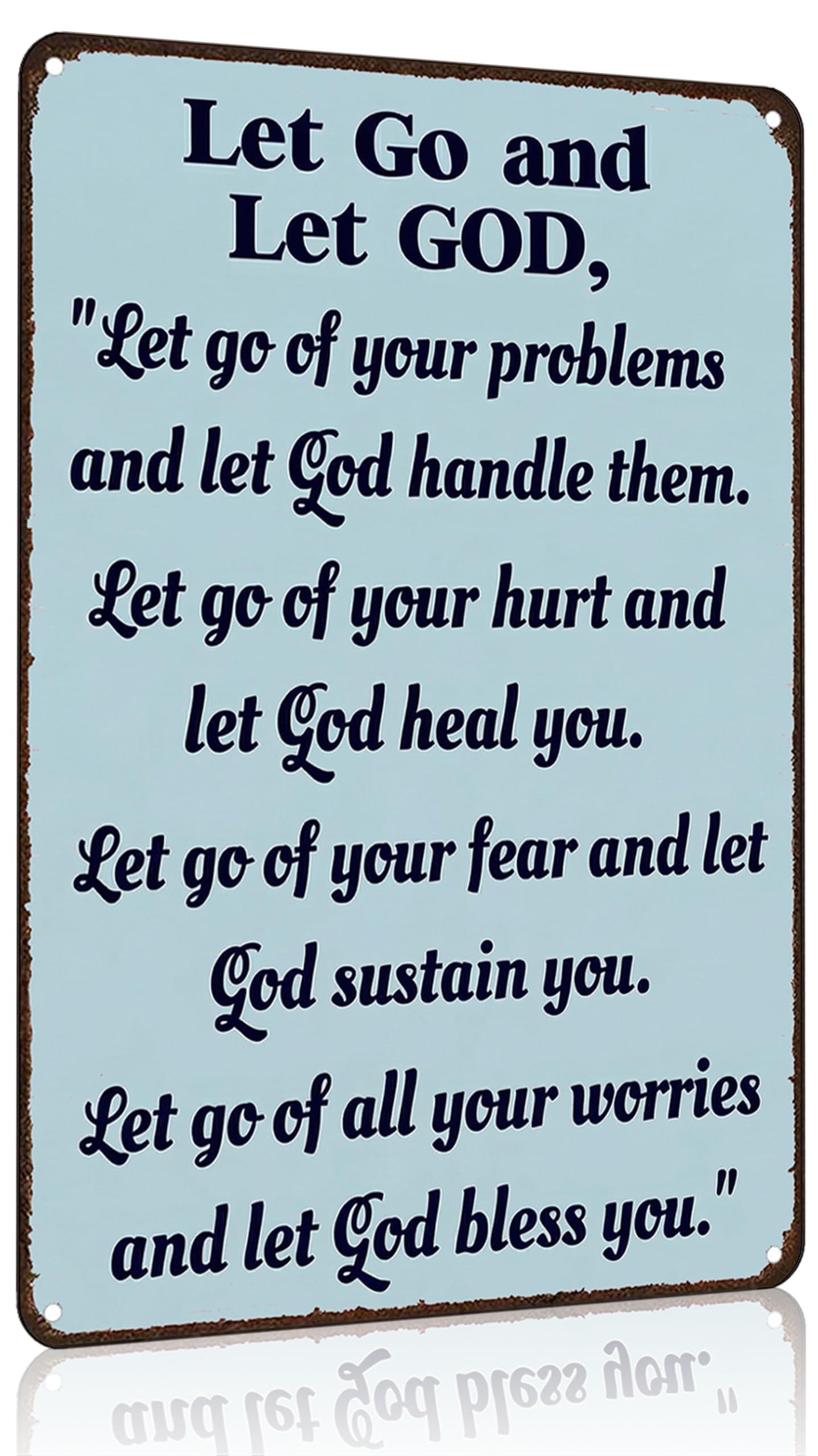 Funnysign Christian Gifts for Women Men Lord Please Correct Me Guide Me Strengthen Me Vintage Tin Sign for Home Church Prayer Room Office Chapel Decor 8x12 Inch (26056)