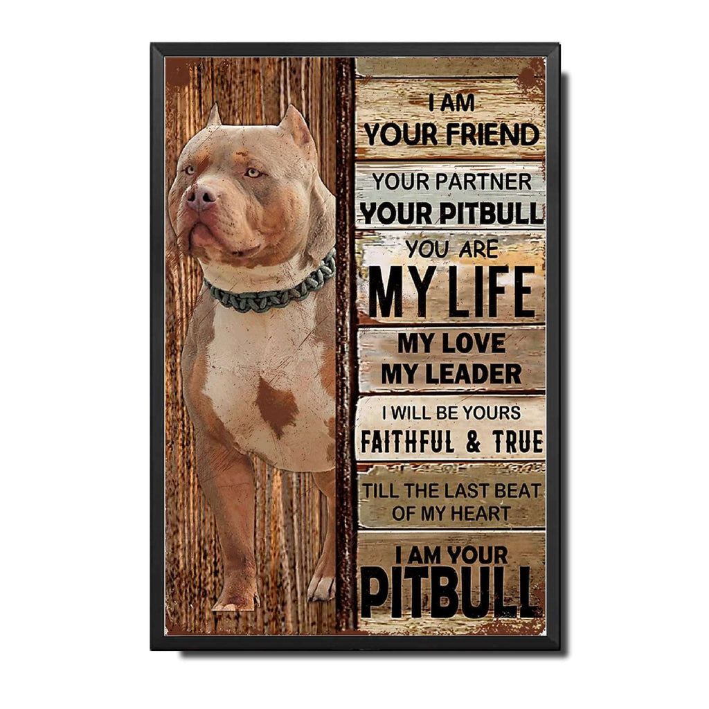 Lygond Metal Sign Tin Sign Vintage Wall Art I Am Your Friend Gift for Boxer Lovers Dog Lovers Vintage Wall Art Prints Restroom Tin Sign for Pub 8×12 Inches