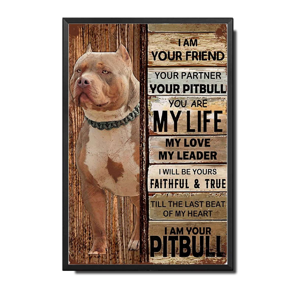Lygond Metal Sign Tin Sign Vintage Wall Art I Am Your Friend Gift for Boxer Lovers Dog Lovers Vintage Wall Art Prints Restroom Tin Sign for Pub 8×12 Inches